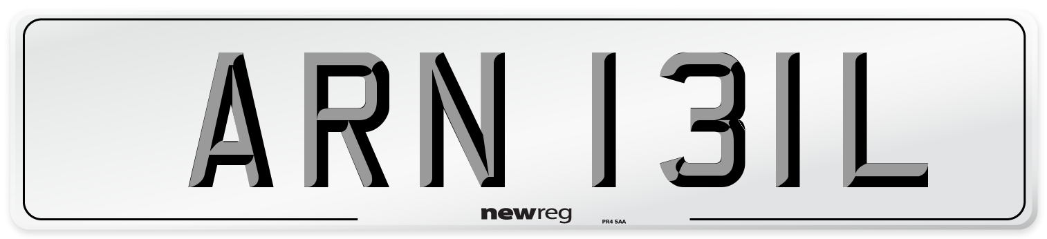 ARN 131L Number Plate from New Reg